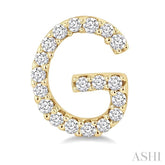 1/8 Ctw Initial 'G' Single Cut Diamond Earrings in 10K Yellow Gold